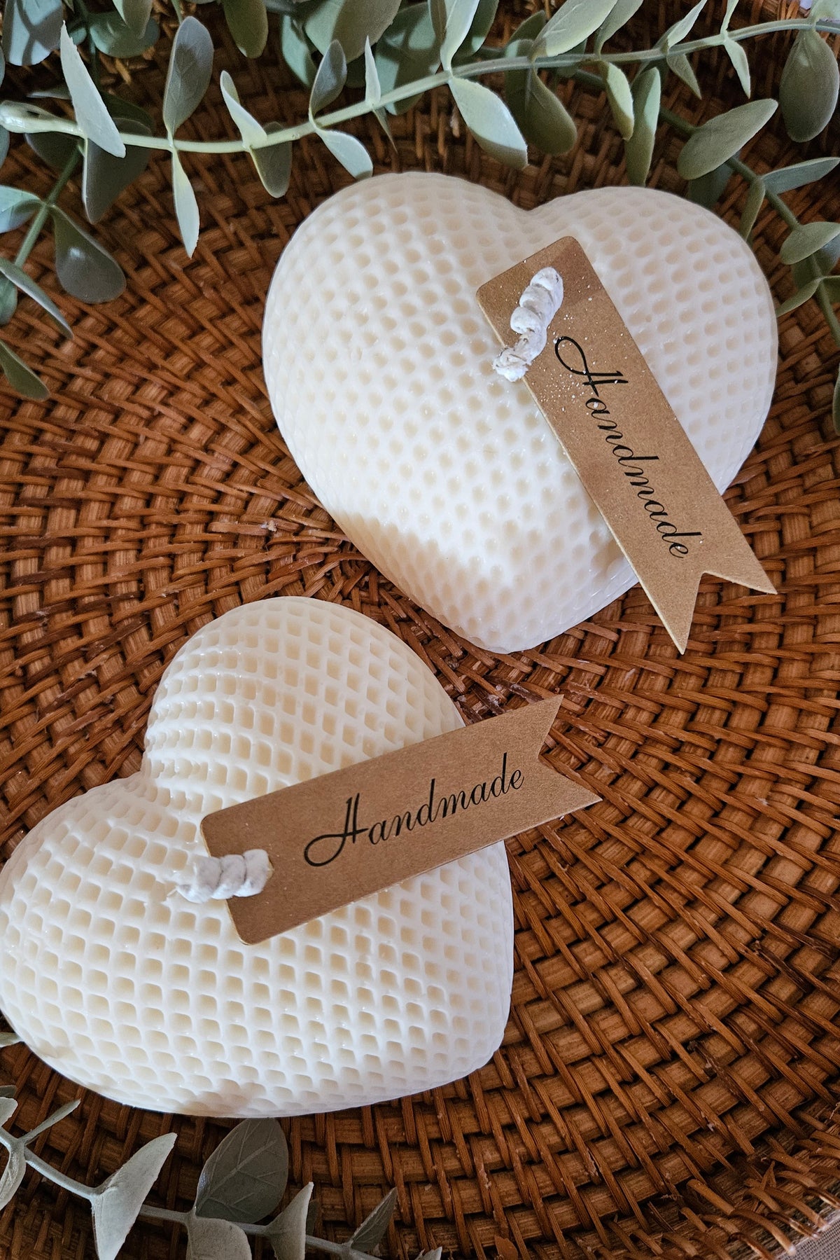 Large Heart Pillar Candle