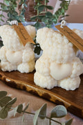 Bear and Heart Pillar Candle