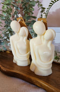 Couple Embracing Pillar Candle